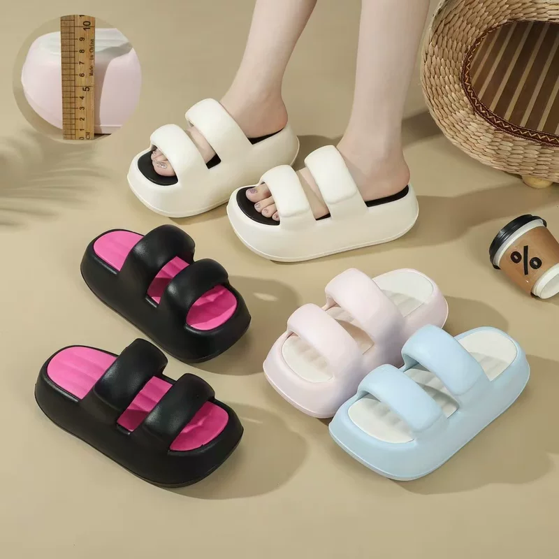 Summer high comfortable slippers platform, Korean style