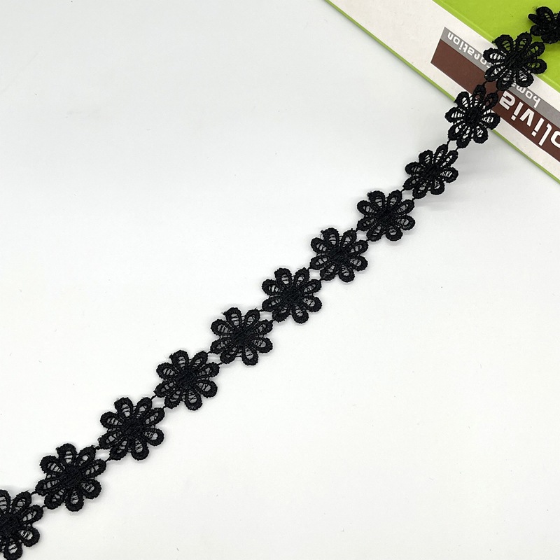 Spot 4 colores solubles en agua bordado encaje de 2,5 cm encaje de seda de leche DIY accesorios de ropa transfronterizos