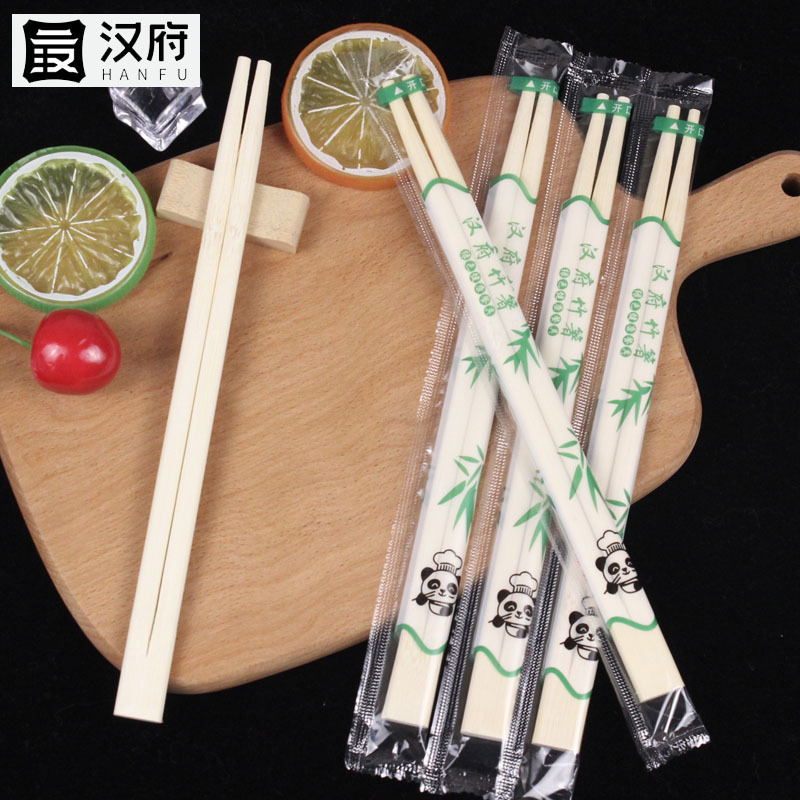 Hanfu 使い捨て箸卸売レストランファーストフードテイクアウト衛生独立包装パンダ竹箸食品グレードの食器|undefined