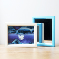 Creative New 3D Glass Flowing Sand Art Ornament DIY Landscape Bubble Hourglass Decorative Painting Birthday Gift Factory Wholesale