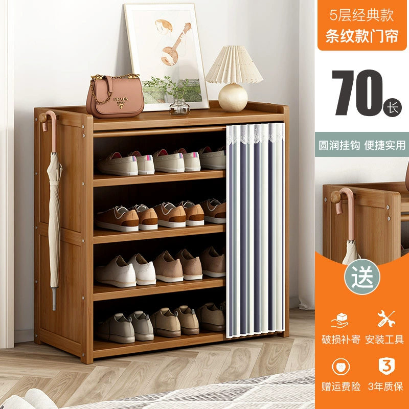 Shelf Rack Shoe Cabinet Solid Wood Multi-tier Shoe Rack from Yomiego