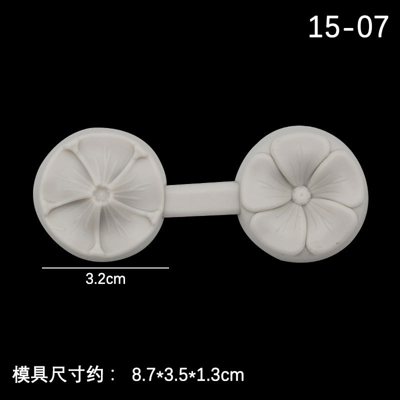 Múltiples molde de doble cara en relieve decoración de la torta fondant molde de silicona DIY textura de la flor Pétalo trébol de cuatro hojas molde de presión