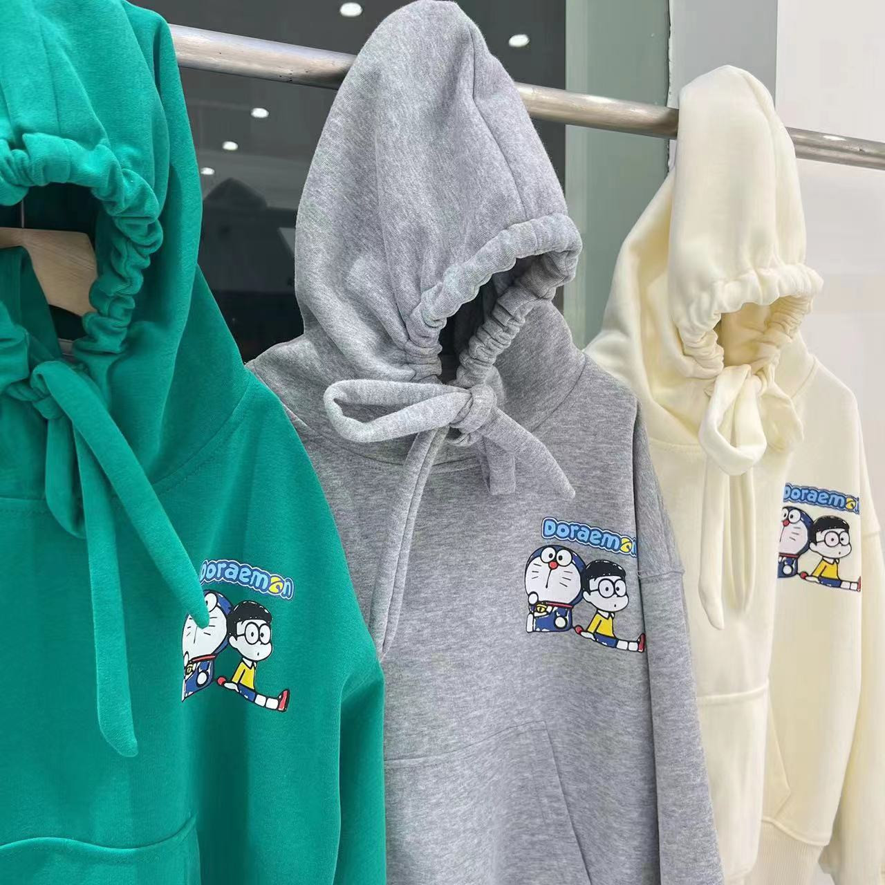 Doraemon cartoon print long-sleeved hoodie 2022 Autumn New Korean-style hoodie for big kids pic 6