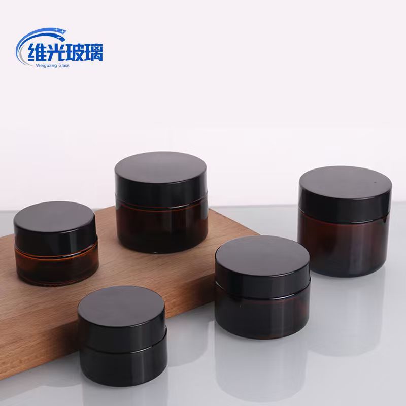 茶色玻璃膏霜瓶20g面霜分装瓶避光玻璃眼霜瓶10g化妆品小样瓶现货