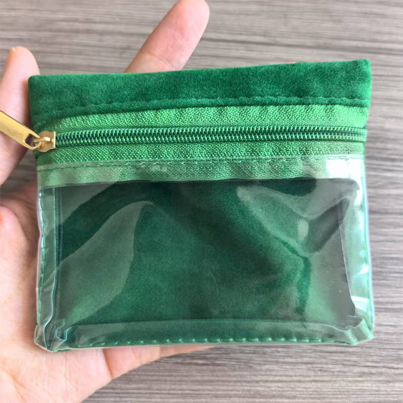 便携首饰收纳袋绒布密封防氧化首饰盒饰品耳环戒指项链迷你零钱包|undefined