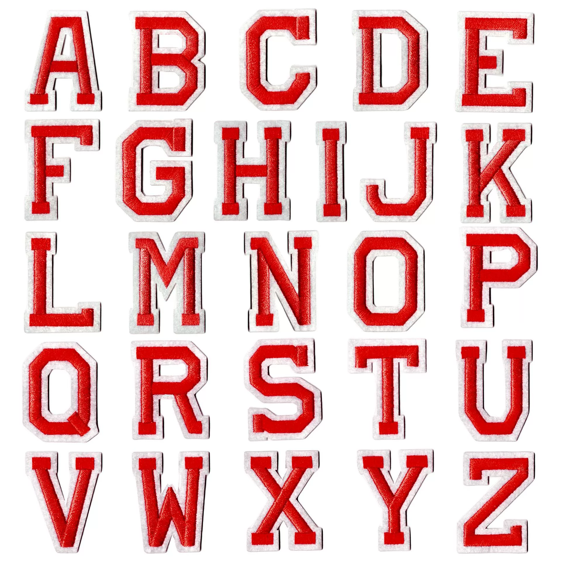 [Переведено] Alphabet Embroidery Patches (Yongxin) 26-Letter Set, Iron-on Fabric Letters, Multi-Color Options