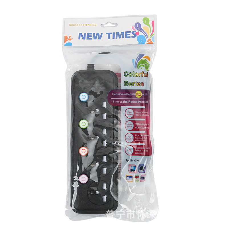 Enchufe transfronterizo con interruptor independiente enchufe de orificio universal con puerta de protección para niños enchufe estándar estadounidense estándar británico estándar europeo