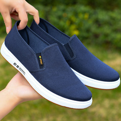 2023 Spring New Men's Canvas Shoes, Cowhide Sole, Non-Slip, Wear-Resistant, Breathable, Comfortable, Old Beijing Style, Soft Sole Men's Shoes