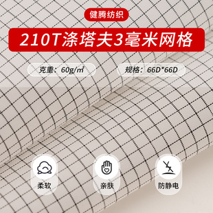Polyester Taffeta 3mm Mesh Anti-Static Fabric Factory Laboratory Conductive Cloth Printing and Dyeing Fabric Dust-Proof Anti-Static Cloth