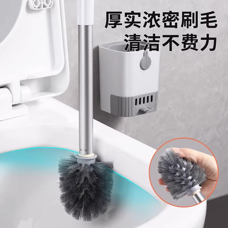 Wholesale cepillo de inodoro de mango largo para hogares sin esquina muerta inodoro 2025 nuevo cepillo de inodoro limpio colgado en la pared