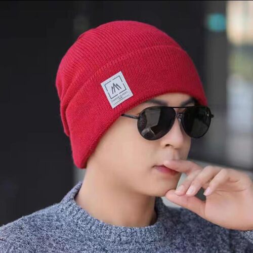Cashmere Hat for Men and Women, Korean Style Trendy Bump Hat, Thick and Fuzzy Ear Protection, Warm and Versatile Knitted Hat