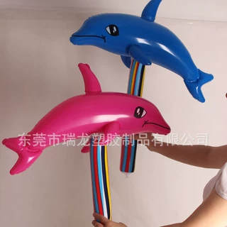 工厂定制PVC海豚棒  充气动物广告玩具棒  海豚充气玩具