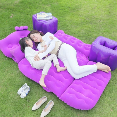 Bed Children's Baby Car Rear Vehicle-mounted inflatable bed - 37-kt-cat-flocking-purple