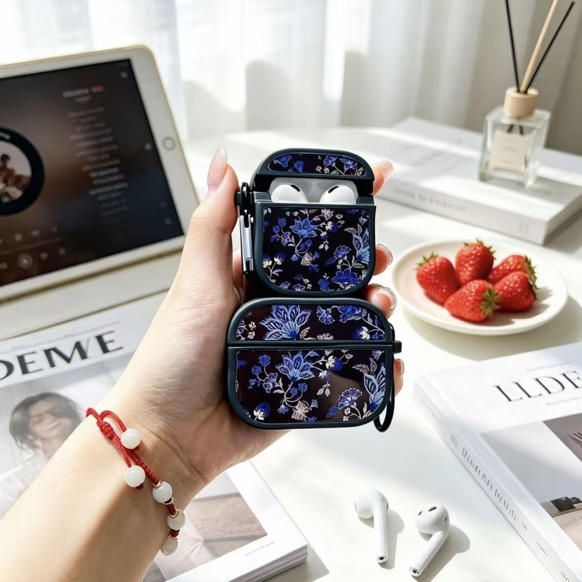 Aplicable para Apple Airpods Pro3 auriculares cubierta nicho de alta calidad violeta cubierta de auriculares a prueba de arañazos