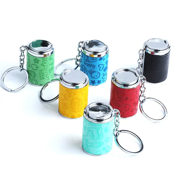 Piggy Bank Creative Multifunctional Keychain Coin Cartridge Simple Keychain Coin Jar Small Storage Key Ring Pendant