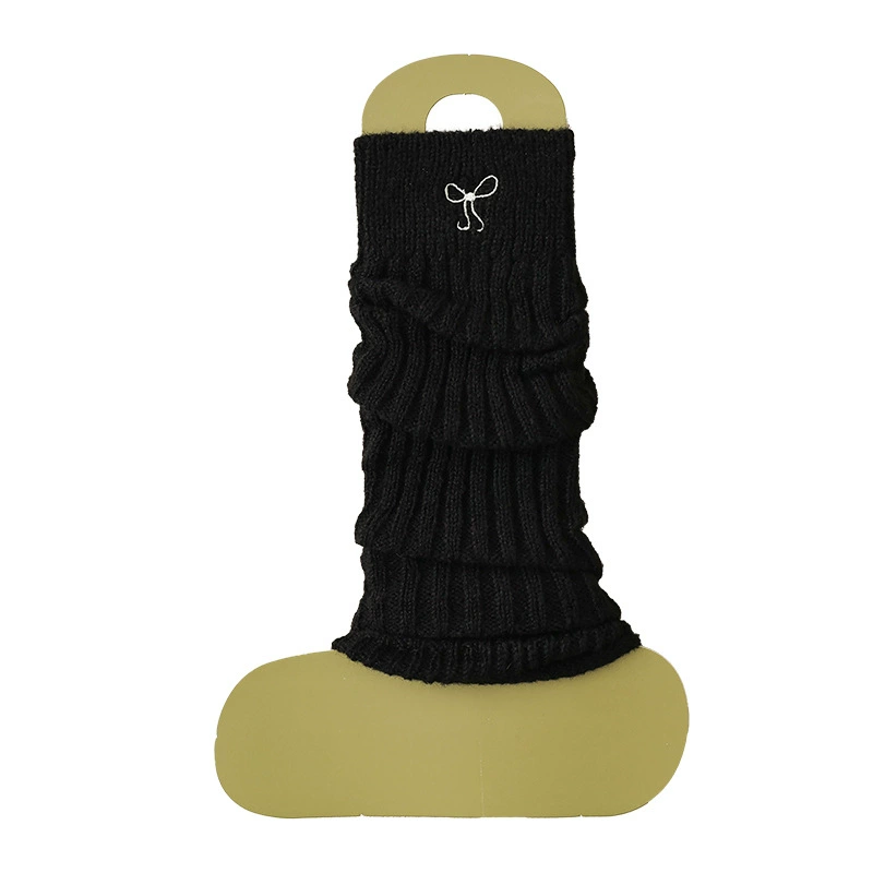Demi-season gaiters, set, warm knee socks, with embroidery, fitted