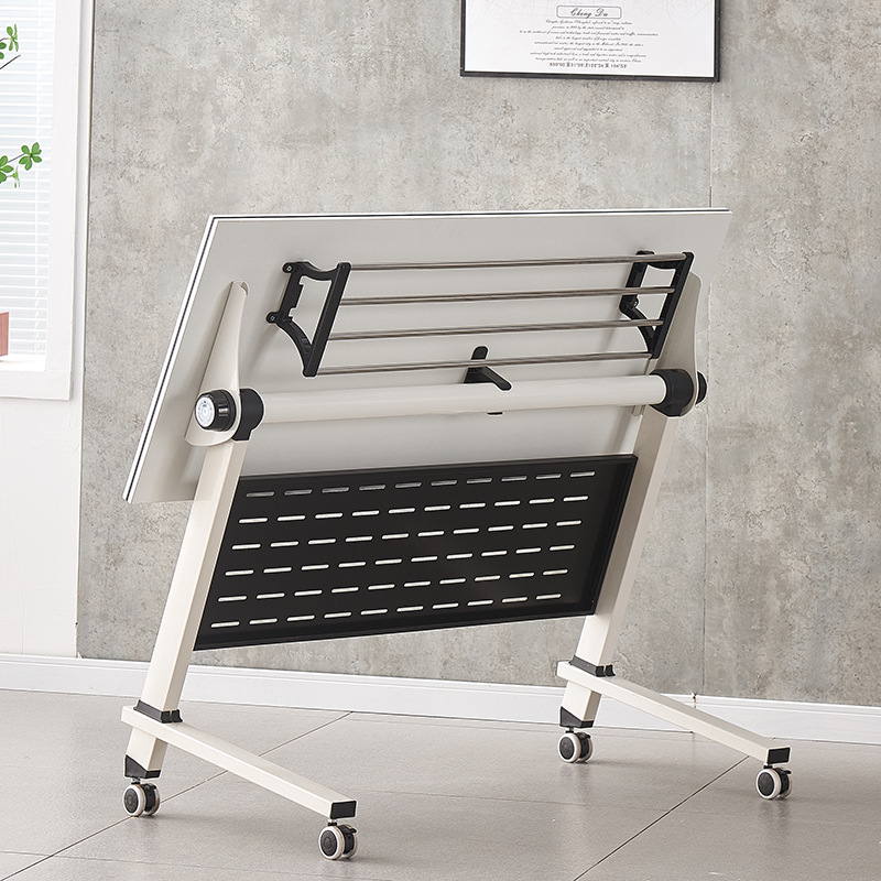 Folding conference table, movable training table chair set, office desk, long table, splicing classroom desk, negotiation training office desk