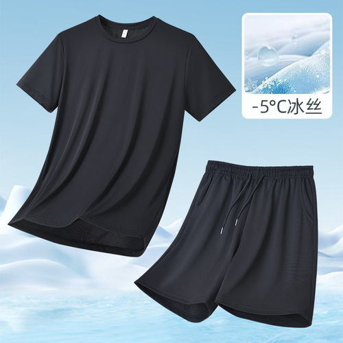 New American Trend Sporty Casual Set, Streetwear Brand for Men and Women, Simple and Fashionable Two-Piece Set, Short-Sleeve T-Shirt and Short Shorts for Casual Wear