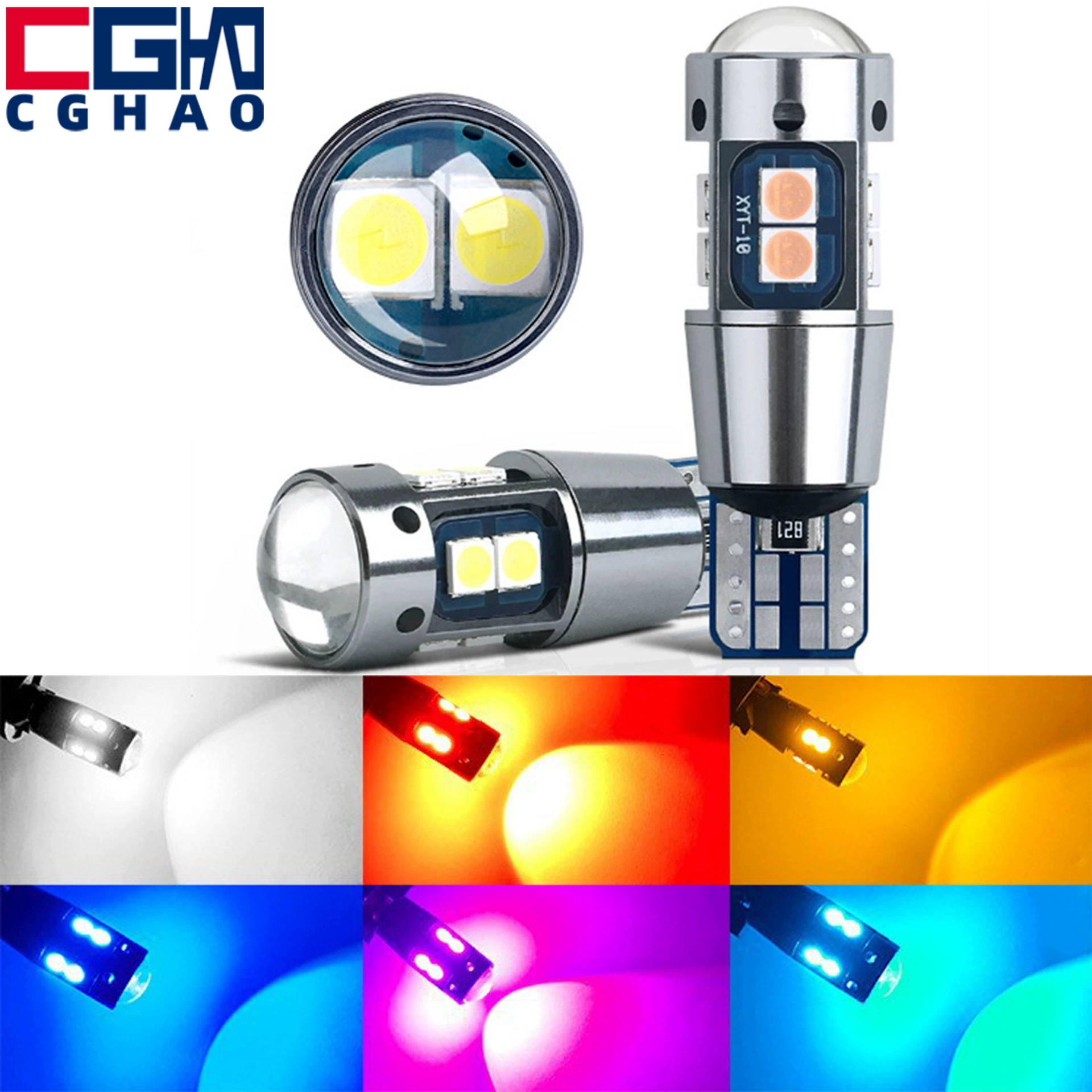 CGHAO автомобильный светодиодный широкоформатный T10 3030 10smd номерной светильник читает световой свет W5W подсветка маленькая лампочка