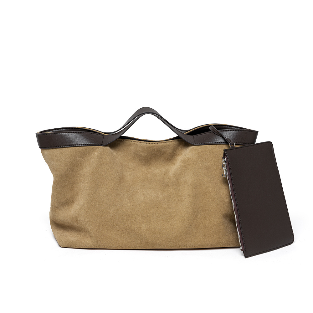 Cross-Border Autumn/Winter New Retro Genuine Leather Women's Bag, Shoulder Handbag, Cowhide Tote Bag, Large Capacity Best-Selling Women's Purse - Thumbnail 5