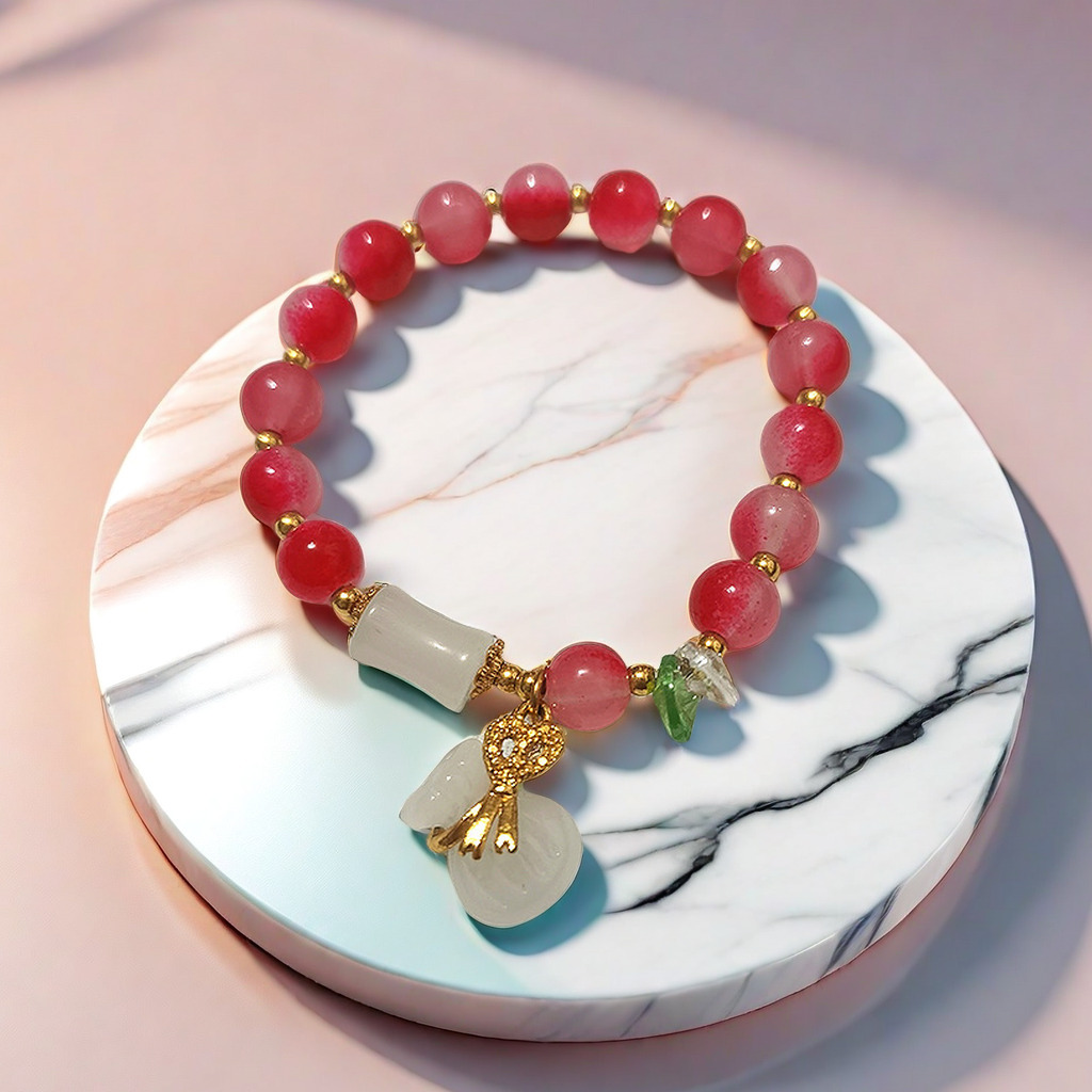 Pulsera de Lirio de los Valles Súper Hada, Promoción Especial 2025, para Mujer, Fresca y Única, Sensación de Alta Gama, Regalo de Pulsera con Cuentas para Mejor Amiga Estudiantil