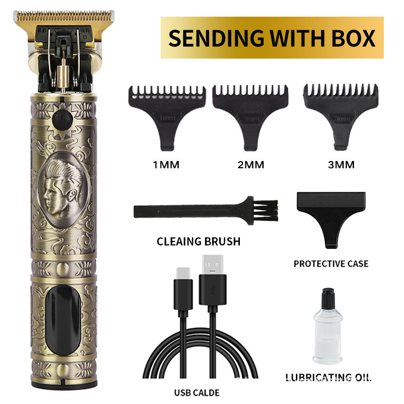 Cortadora de pelo profesional para peluqueros, recortadora universal para desbaste, recorte y afeitado, recargable para adultos.