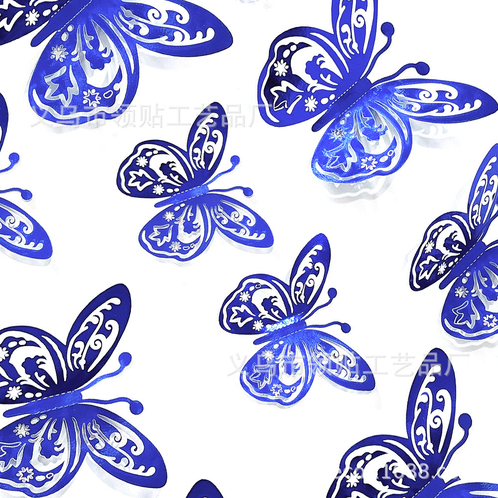 LTHD024 papel hueco mariposa tridimensional mariposa aniversario decoración decorativa decoración de fiesta de cumpleaños