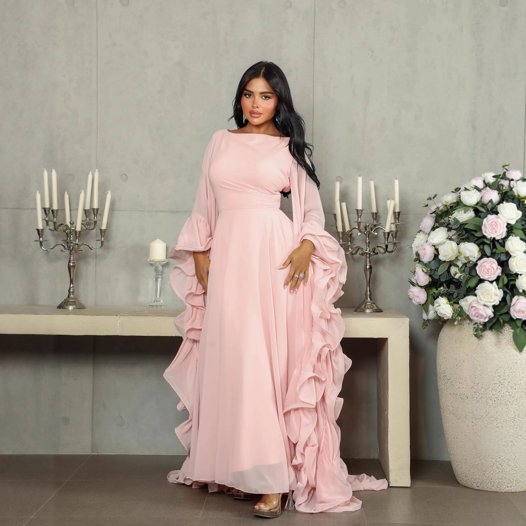 Women's Clothing Summer Large Swing Tulle Dress Mesh Evening Gown For Women Middle Eastern Style For Formal & Casual For Women_ecoleips.com