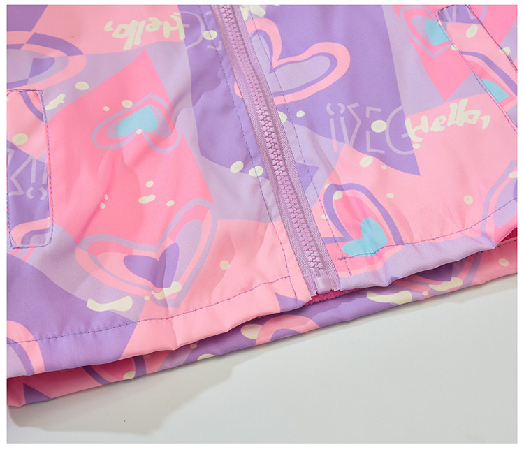 Sports Korean Style Heart Shape Polyester Fleece Girls Outerwear display picture 6