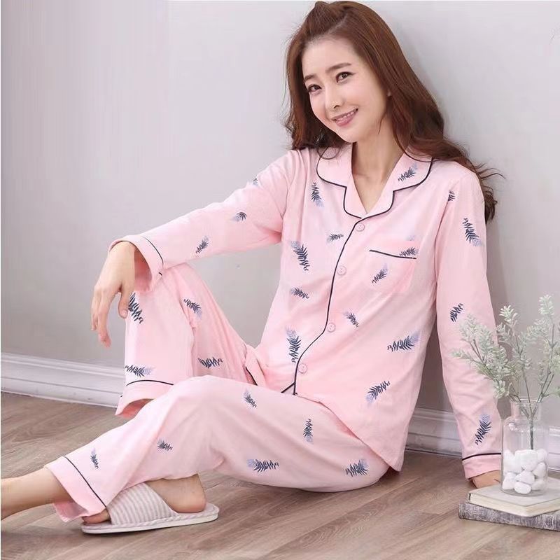 Pijamas de mujer 100% algodón de manga larga Primavera y otoño 2023 nuevo algodón de mediana edad y edad avanzada delgada mamá ropa para el hogar