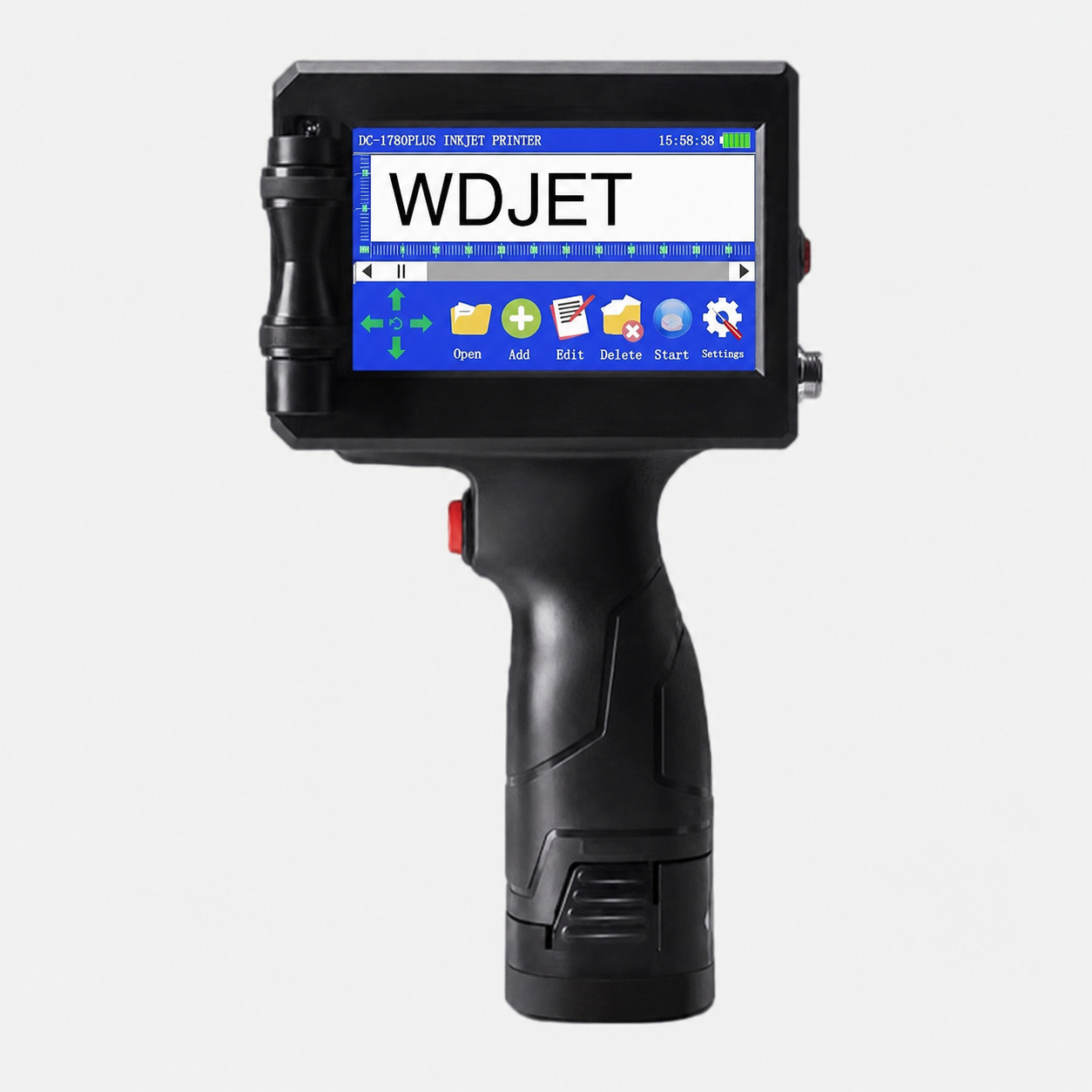 Impresora de inyección de tinta de mano inteligente en varios idiomas, fecha de producción, número digital, máquina de codificación de línea de código QR