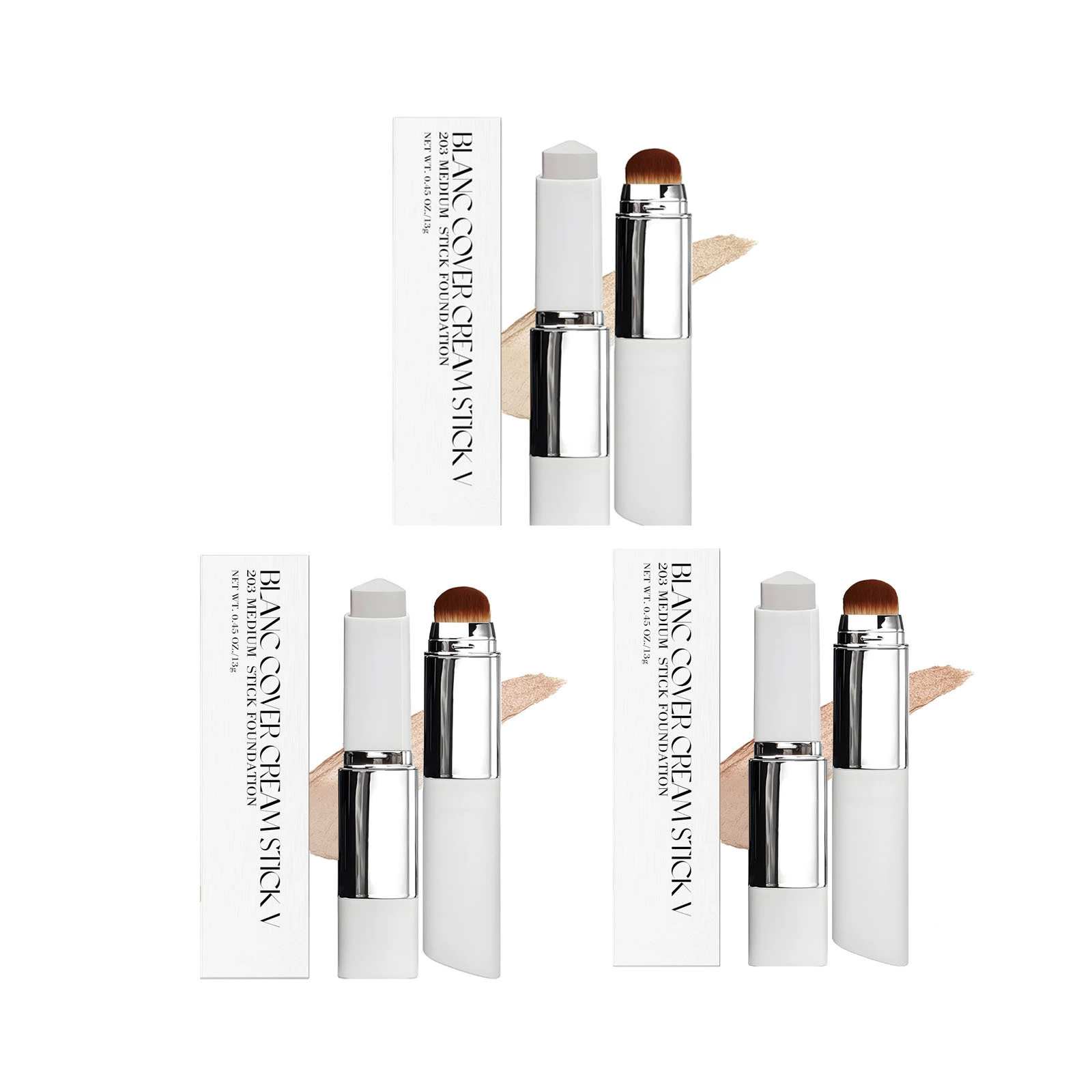 Крем-стик для макияжа Blanc Cover с двусторонним аппликатором, легкая и стойкая жидкая тональная основа