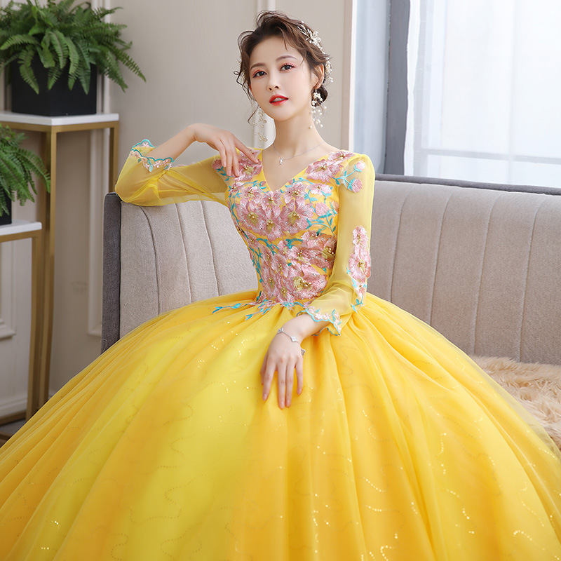 Falda tutú de tul colorida, nuevo estilo de verano 2026, vestido elegante para actuación individual, vestido de noche adelgazante para anfitriona de escenario