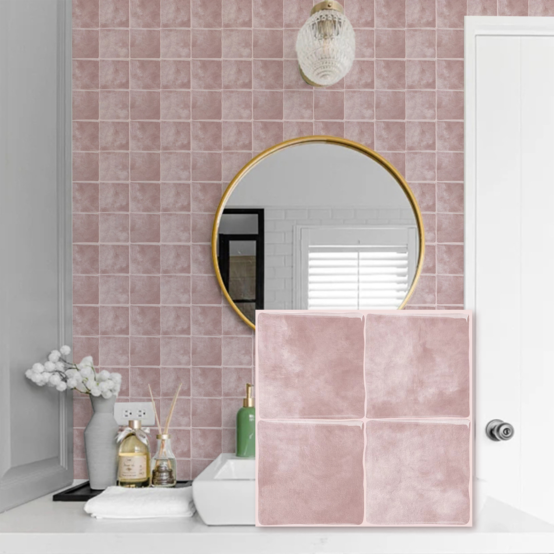 Stereo Self-adhesive Kitchen Anti-fouling Dropping Adhesive Sticker Home Renovation Tile Laundry Square Interior Decoration Wallpaper