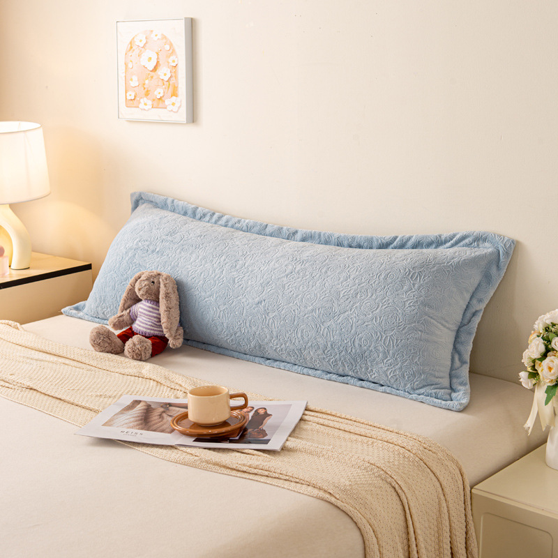 Funda de almohada de terciopelo de leche - Mar de flores - azul