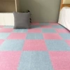 Linen cotton pink*light blue