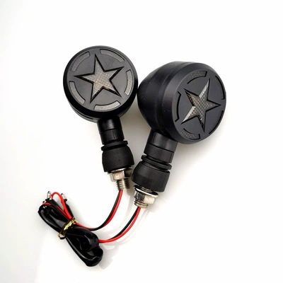 Motorcycle lamp assembly signals, 12V universal, retro-style, for