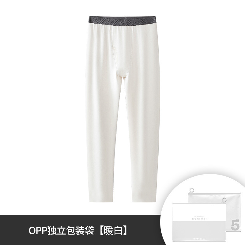 [Super suave y cálido] Nuevos pantalones térmicos transfronterizos más lana de seda gruesa de terciopelo otoño e invierno pantalones largos sin costuras para hombres en stock