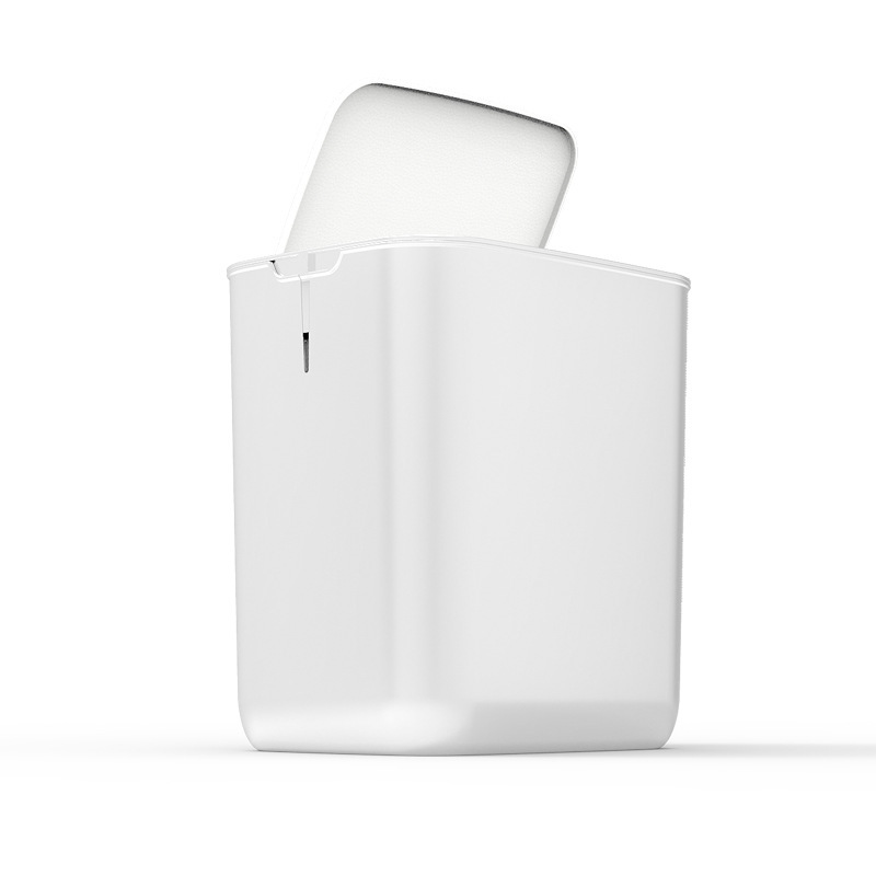 Nuevo tipo de basura inteligente tipo de inducción doméstica automática de embalaje basura sala de estar eléctrica de alto valor facial de viento crema