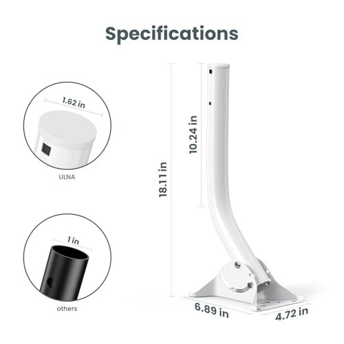 Soporte de antena universal 2 conjuntos de soporte de puente inalámbrico de montaje en forma de polo J Casa adecuada para antenas exteriores Antena Wifi