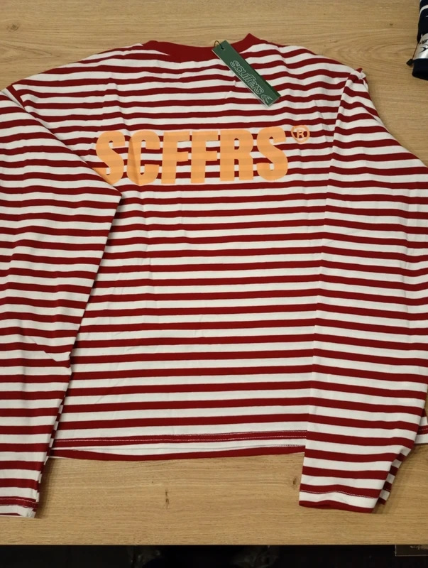 Scuffers NIY Striped Long Sleeve T-shirt Burgundy