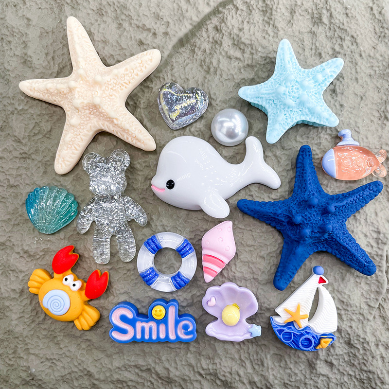 New Ocean Series Resin Small Accessories DIY Mobile Phone Case Hole Shoes Buckle Hairpin Decoration Handmade Material Wholesale New Ocean Series Resin Small Accessories DIY Mobile Phone Case Hole Shoes Buckle Hairpin Decoration Handmade Material Wholesale