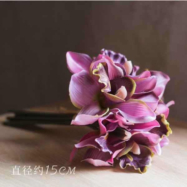 Simulation foreign cricket orchid fake flowers landed on the ground…