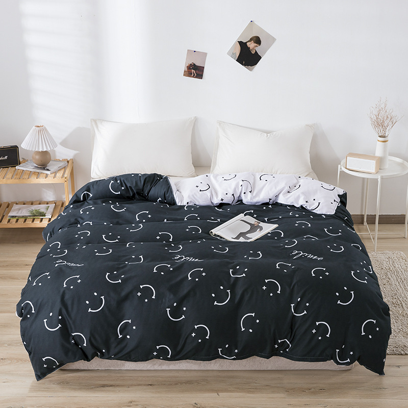 Nantong Textiles para el hogar Sábana impresa estilo ins Juego de cuatro piezas Artículos para el hogar Funda de edredón de aloe Juego de tres piezas para dormitorio de estudiantes