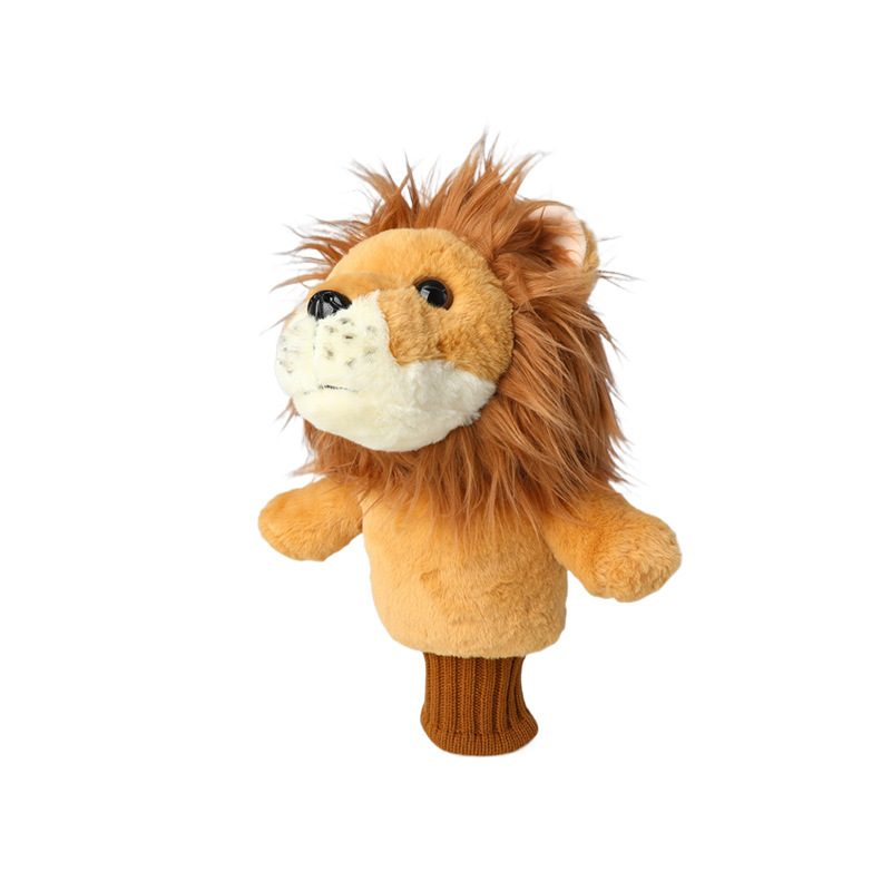 Cubierta protectora de palo de golf de león pequeño Cubierta de cabeza de palo de animal de dibujos animados