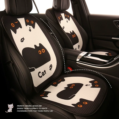 black cat and fish car cushion: Seat cushion, seat cover