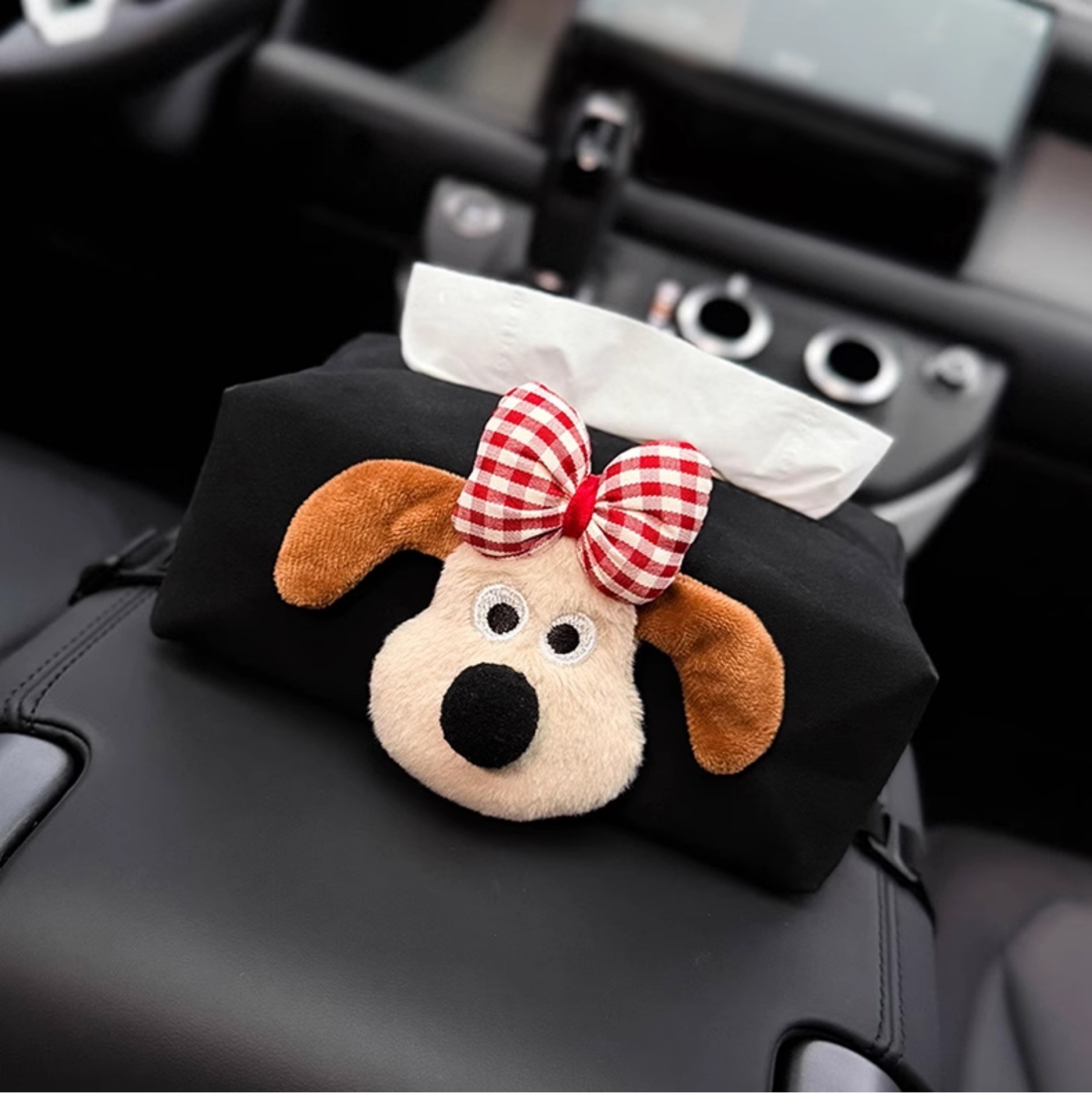 Cute Doll Car Interior Armrest Box Tissue Box Storage Creative High-Value Trendy Model for Women