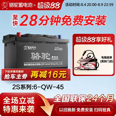Suitable for Camel batteries, other 2v45ah batteries for vans, Wuling Hongguang S, Civic, Qashqai, Nissan Sylphy, etc (Car battery/battery)