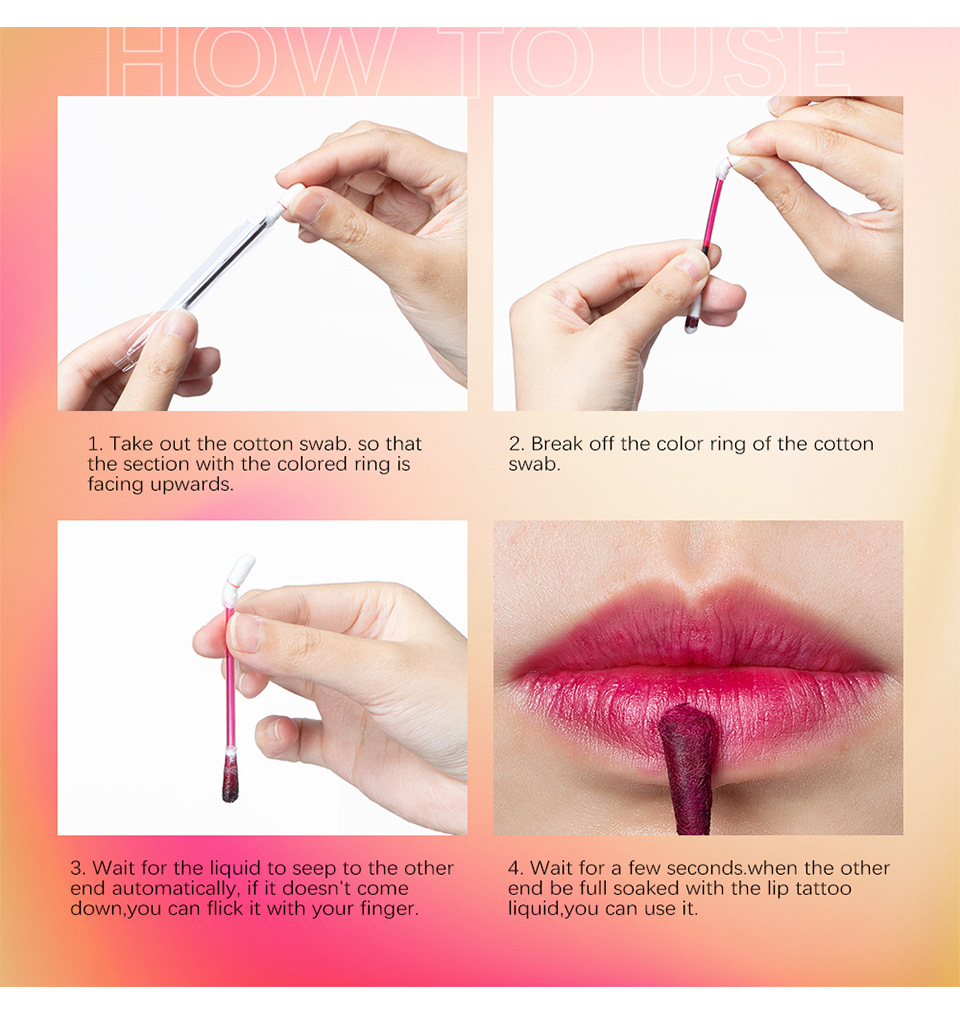 ibcccndc's new 3-pack pocket cotton swab lip gloss velvet matte portable cotton swab lipstick undefined