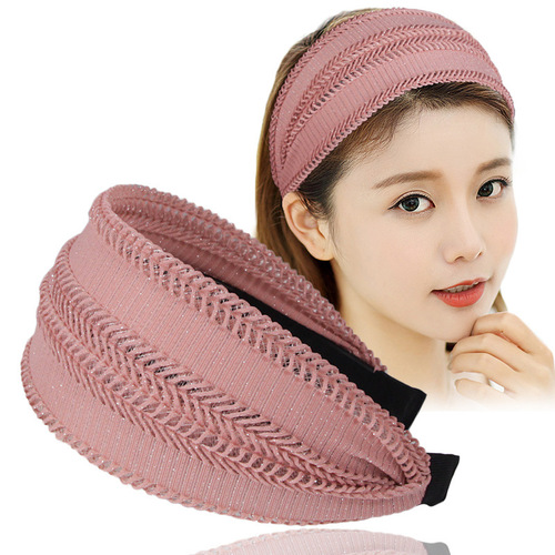 Wide Edge White Hair Ribbon, Simple Toothed Anti-Slip Hair Clip, Breathable and Airy Hair Accessory, Fresh and Natural Hair Band for Women